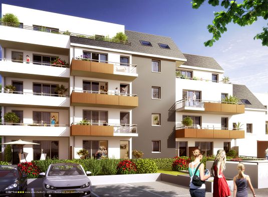 Vue du programme côté parkings