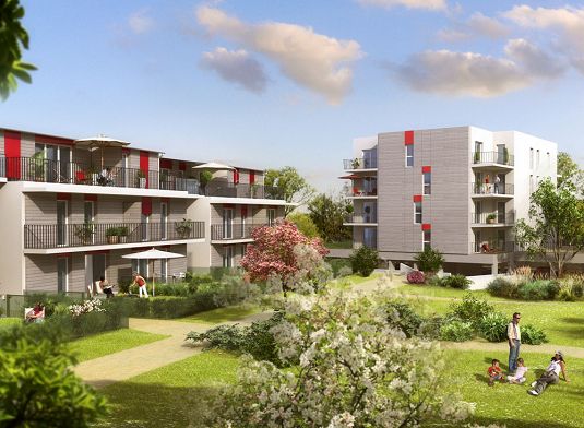 Vue sur programme côté jardin