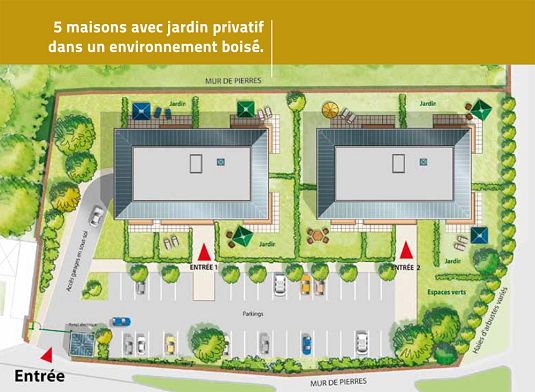 Vue sur plan de masse couleur
