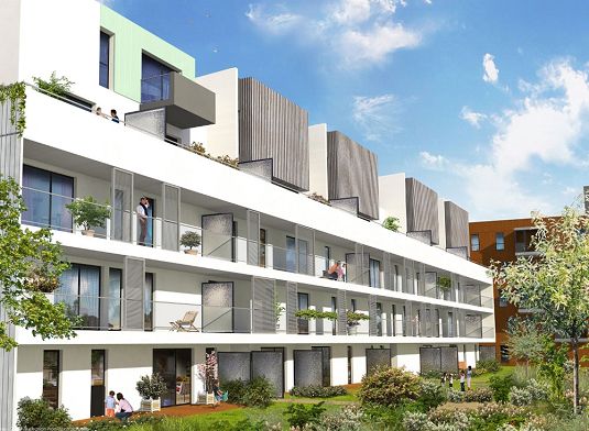 Vue du programme côté jardin