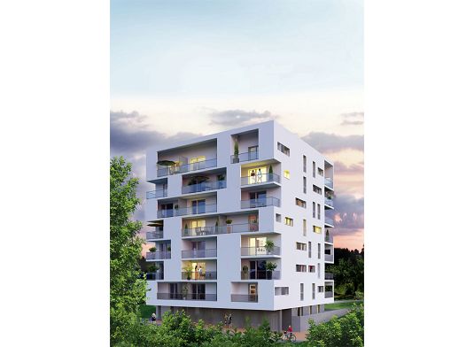 Vue d'un des bâtiments