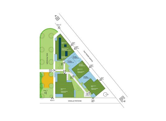 Vue plan de masse couleur