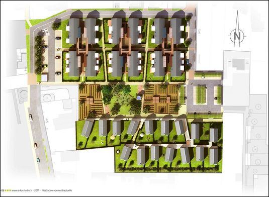Vue plan de masse couleur