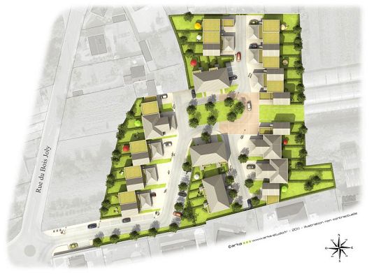 Vue plan de masse couleur