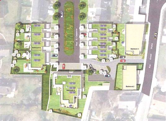 Vue plan de masse couleur