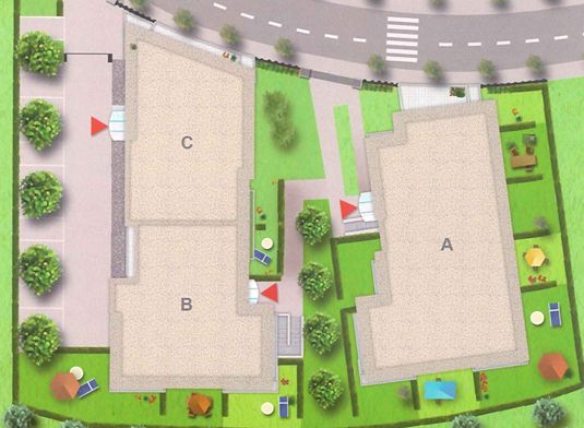 Vue plan de masse couleur