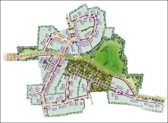 Vue plan de masse couleur