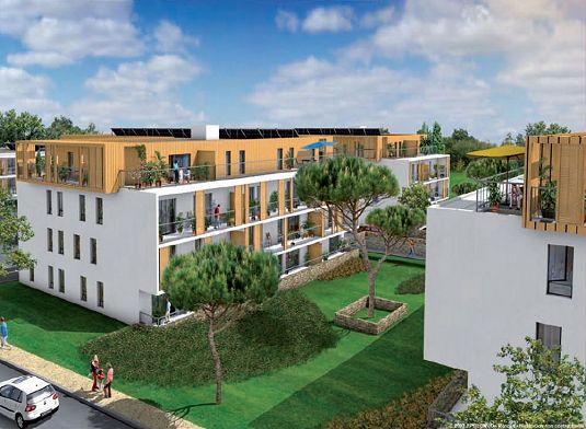 Vue du programme côté jardin