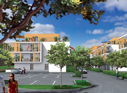 Vue du programme côté parking